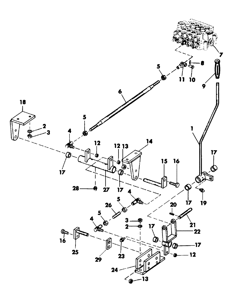 Схема запчастей Case 50 - (048) - HOIST CONTROL AND LINKAGE (33) - BRAKES & CONTROLS