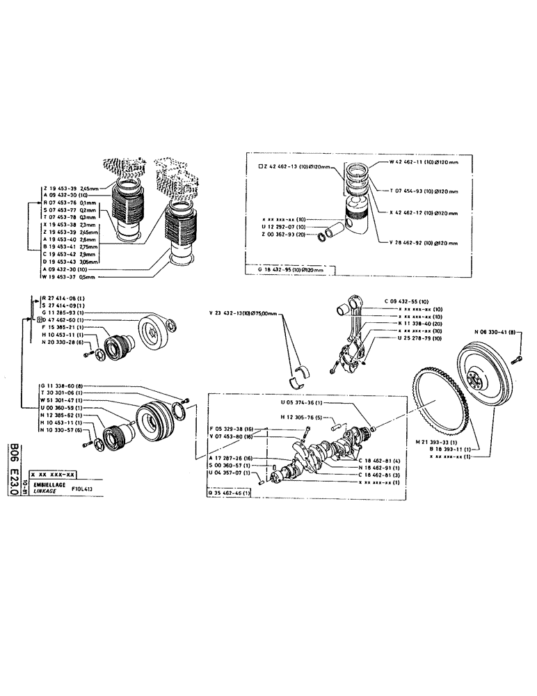 Схема запчастей Case 160CKS - (062) - LINKAGE (04) - UNDERCARRIAGE