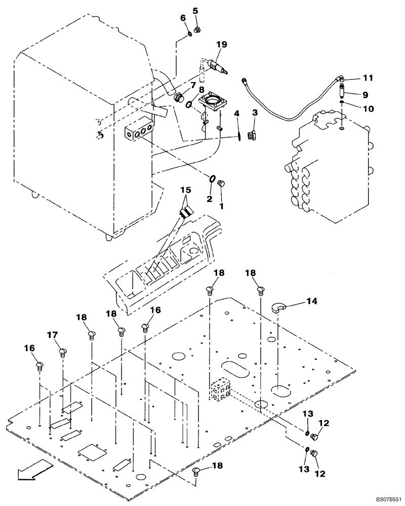 Схема запчастей Case CX210B - (08-44) - HYDRAULIC CIRCUIT - PLUG, BLANK-OFF - LINKED BOOM (STANDARD) (08) - HYDRAULICS