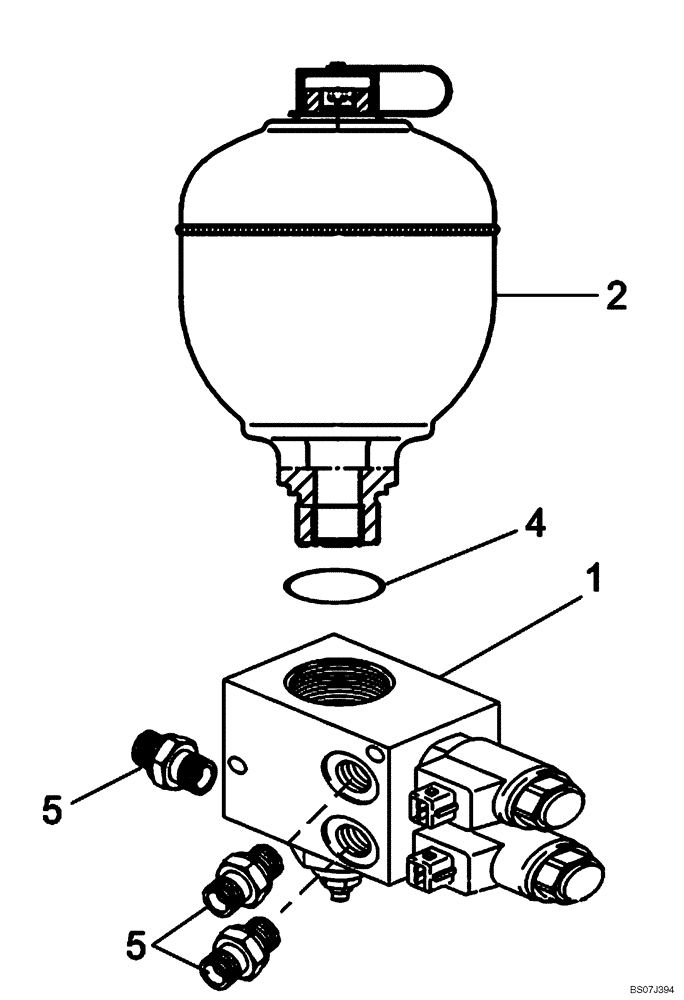 Схема запчастей Case 221D - (22.420[2988487000]) - VALVE BLOCK INSTALLATION OLS (35) - HYDRAULIC SYSTEMS