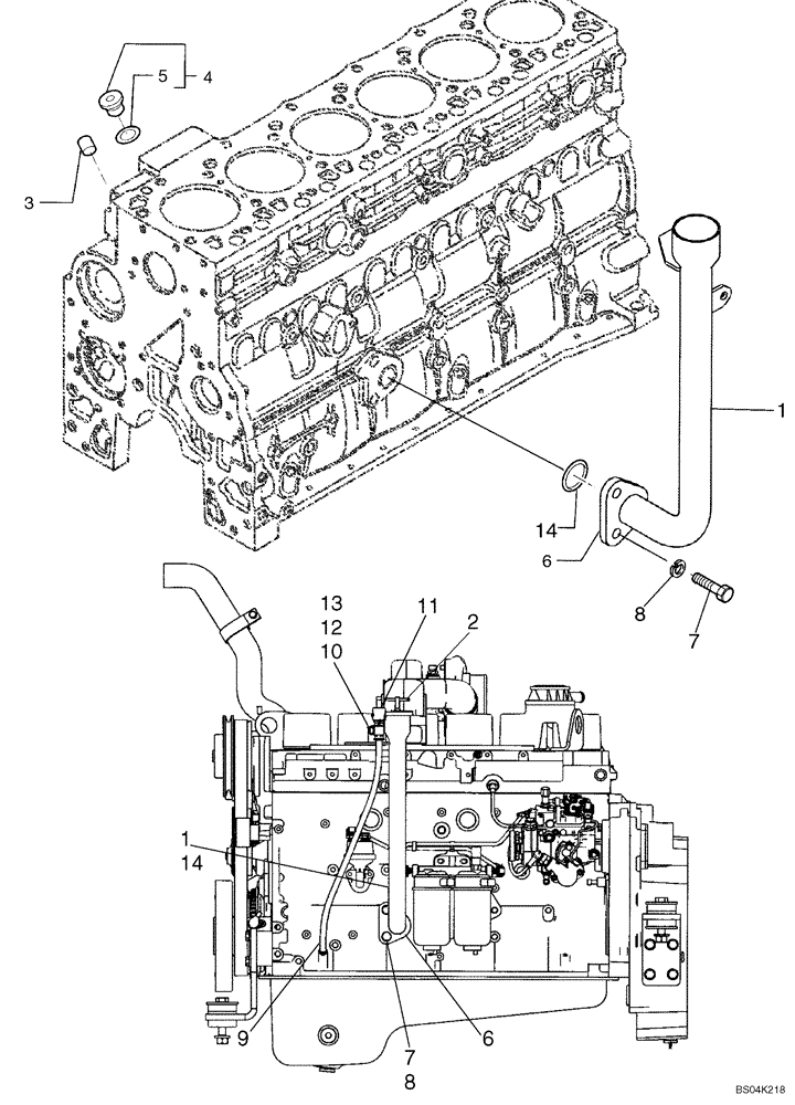 Схема запчастей Case 850K - (02-30) - ENGINE, OIL (02) - ENGINE