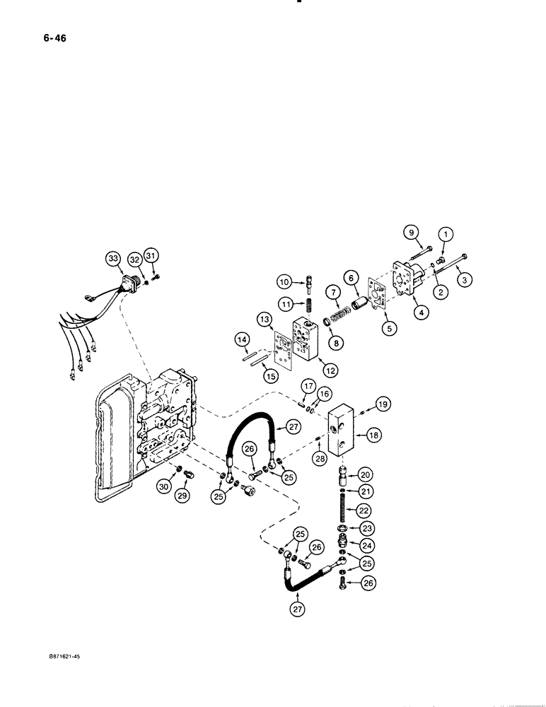 Схема запчастей Case W30 - (6-46) - ZF TRANSMISSION, CONTROL VALVE (06) - POWER TRAIN