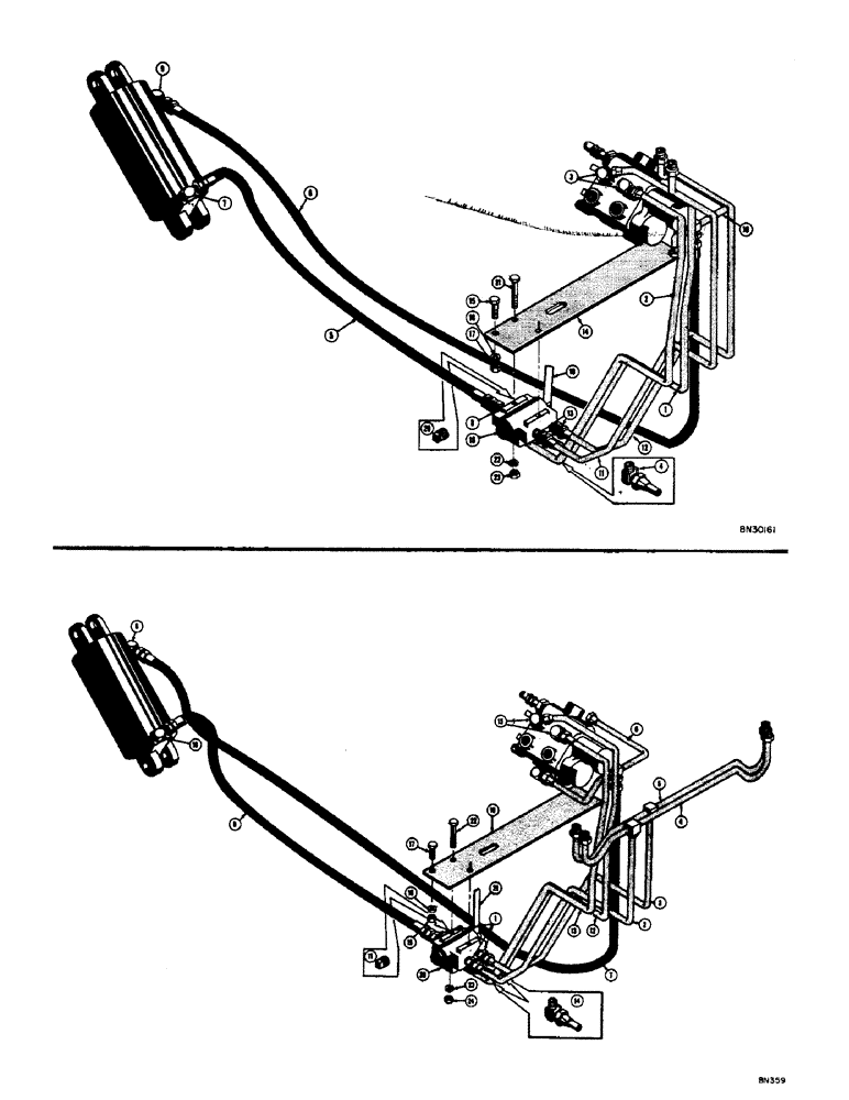 Схема запчастей Case 310C - (146) - EAGLE HITCH HYDRAULICS (WITH LOADER) (07) - HYDRAULIC SYSTEM