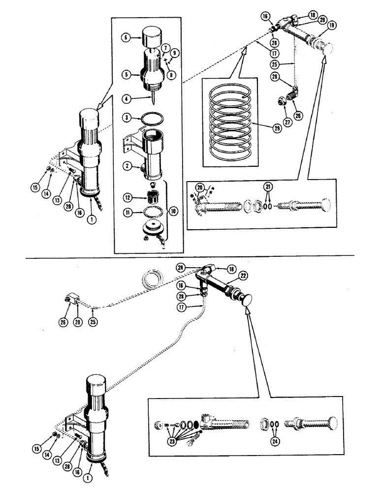 Схема запчастей Case 800 - (098) - ENGINE COLD STARTING SYSTEM, (OPTIONAL EQUIPMENT) (01) - ENGINE