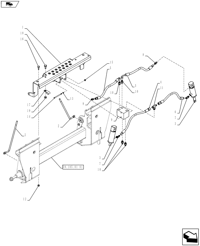 Схема запчастей Case SV250 - (35.734.AH[01]) - HYDRAULIC COUPLER (SR175-TV380) (35) - HYDRAULIC SYSTEMS