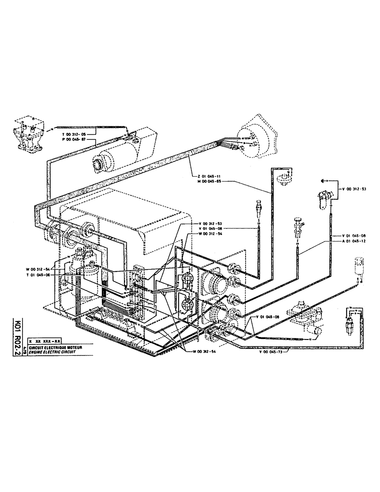 Схема запчастей Case 160CL - (256) - ENGINE ELECTRIC CIRCUIT (06) - ELECTRICAL SYSTEMS