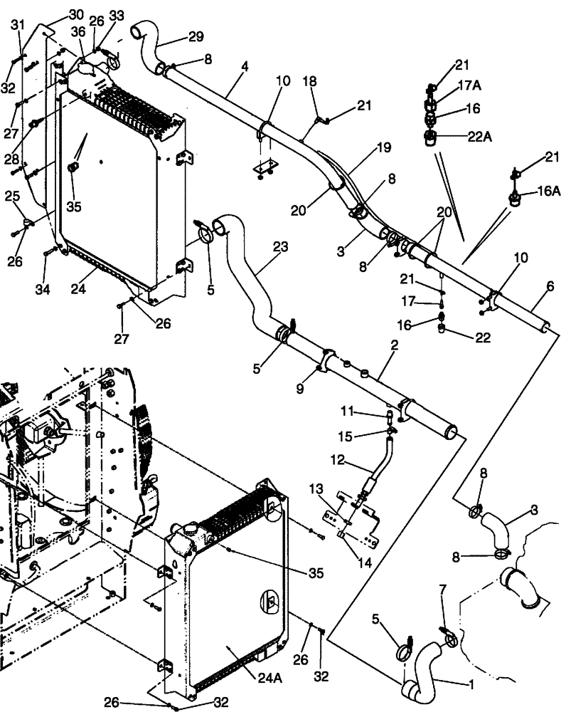 Схема запчастей Case 721E - (02-02) - RADIATOR - MOUNTING (02) - ENGINE