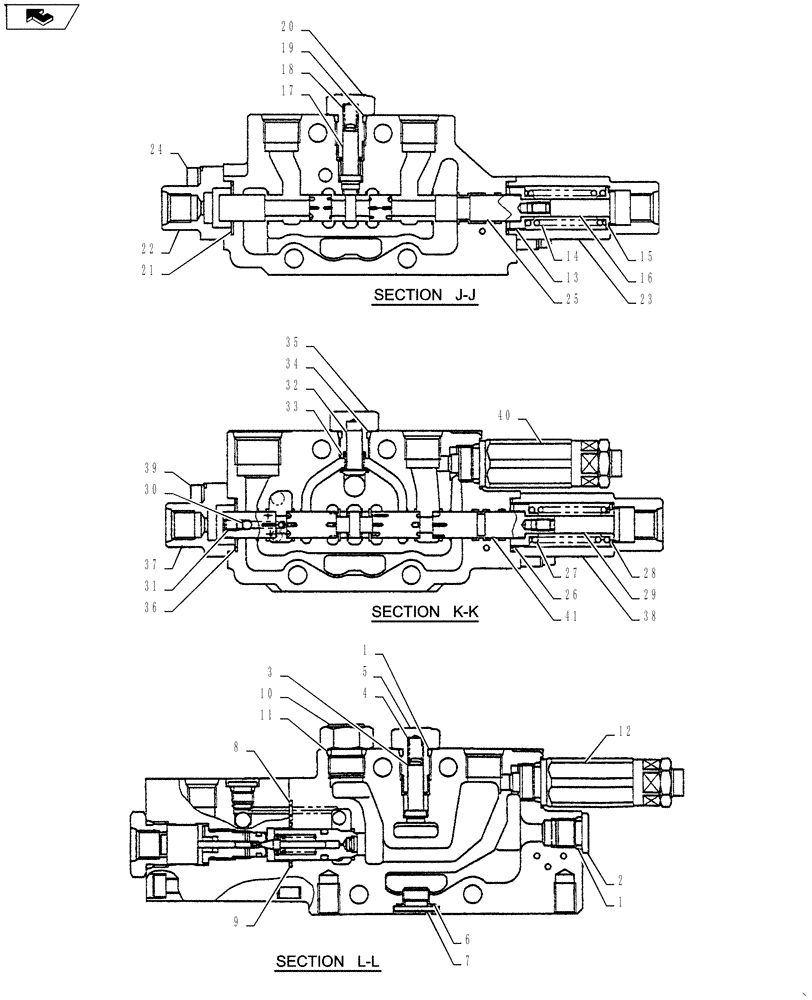 Схема запчастей Case CX27B ASN - (35.359.09) - VALVE INSTALL (35) - HYDRAULIC SYSTEMS