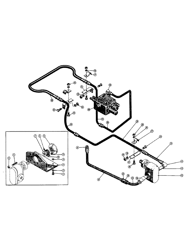 Схема запчастей Case 520 - (164) - BACKHOE PRIMARY HYDRAULIC SYSTEM (07) - HYDRAULIC SYSTEM