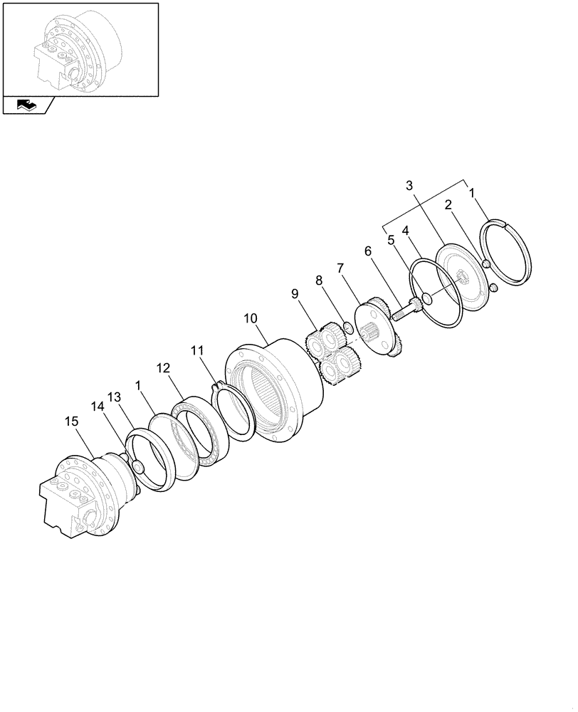 Схема запчастей Case CX16B - (3.010[02]) - TRAVEL MOTOR - COMPONENTS (48) - TRACKS & TRACK SUSPENSION