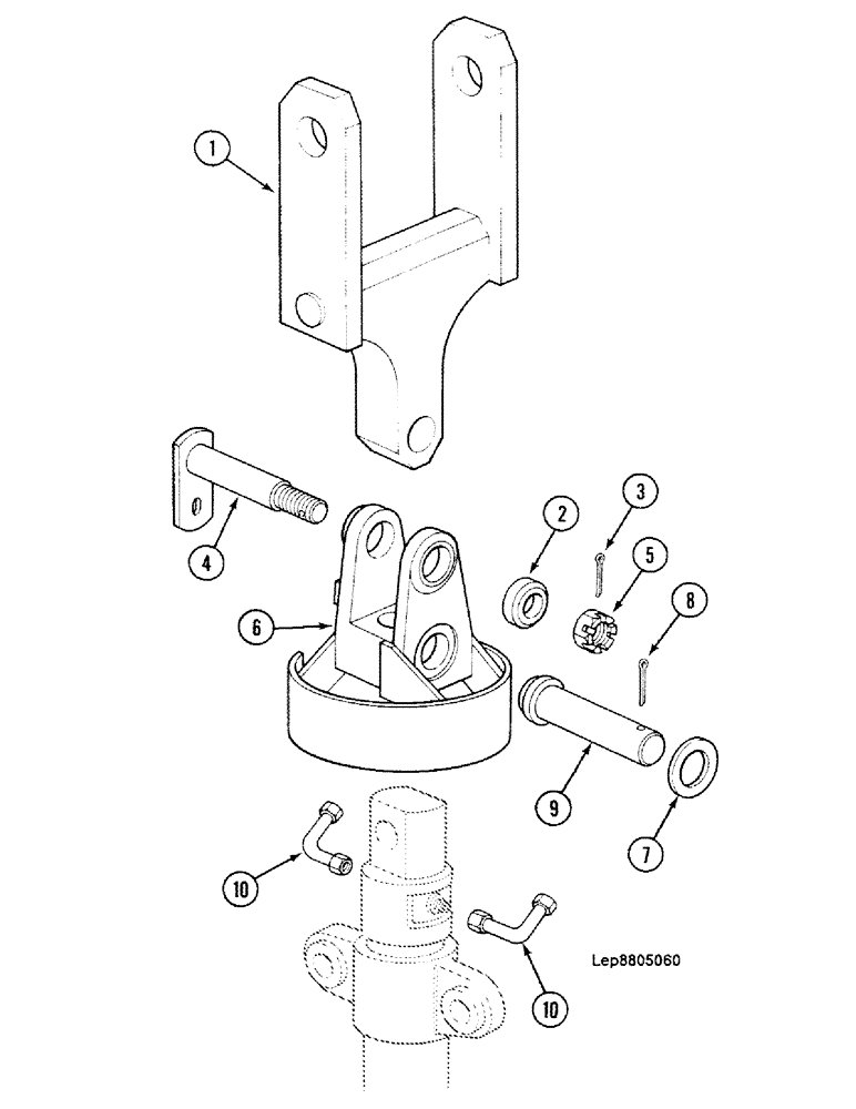 Схема запчастей Case 688C - (9G-34) - CLAMSHELL SUSPENSION UNIT (05.1) - UPPERSTRUCTURE CHASSIS/ATTACHMENTS