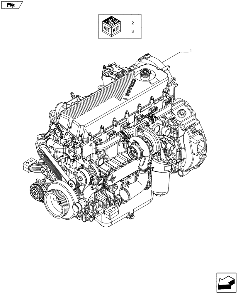 Схема запчастей Case F2CE9684C E020 - (10.001.01) - ENGINE (504387298) (10) - ENGINE