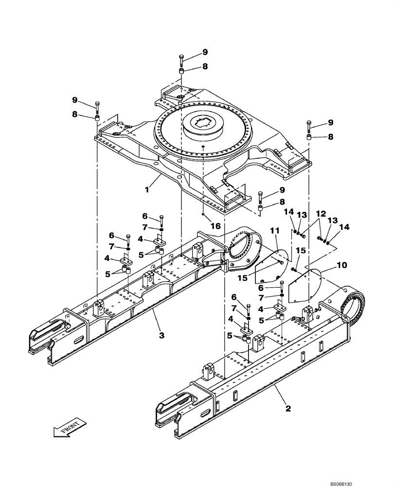 Схема запчастей Case CX700B - (05-01) - UNDERCARRIAGE (11) - TRACKS/STEERING