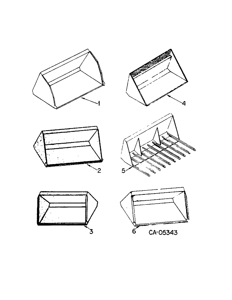 Схема запчастей Case 4155 - (17-05) - MOUNTED EQUIPMENT, LOADER BUCKET ATTACHMENTS (05) - SUPERSTRUCTURE