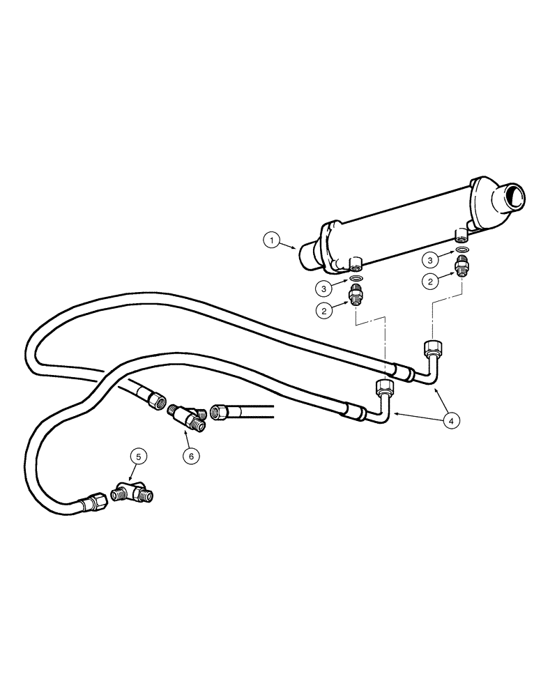 Схема запчастей Case 885 - (06-42[01]) - TRANSMISSION - OIL COOLING SYSTEM (06) - POWER TRAIN