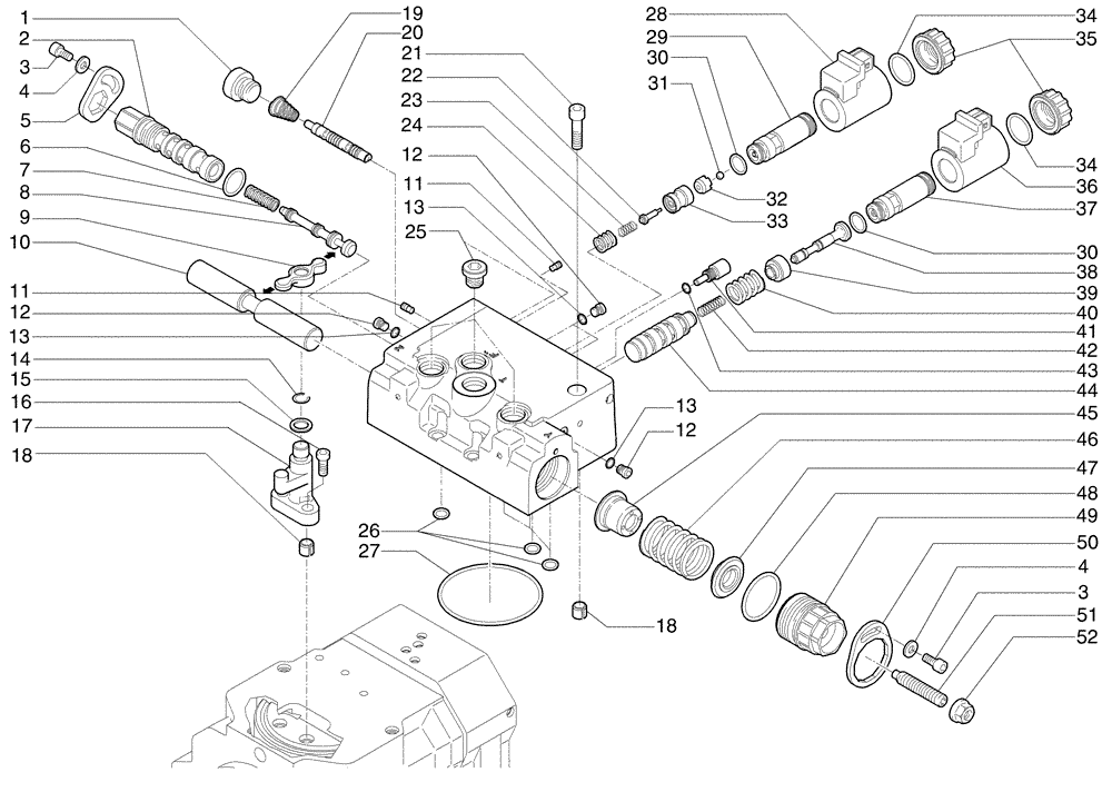 Схема запчастей Case 865 AWD - (08-022[01]) - FRONT WHEEL DRIVE HYDRAULIC PUMP CONTROL VALVE (08) - HYDRAULICS