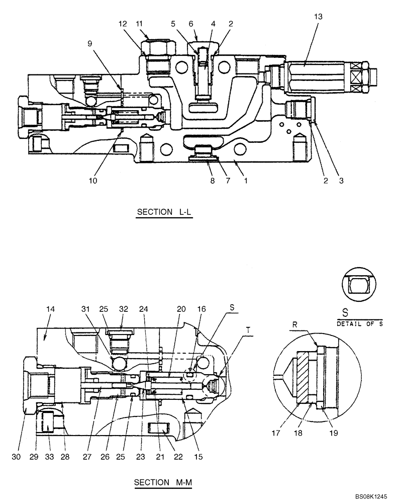 Схема запчастей Case CX27B BTW - (07-011) - VALVE ASSY, CONTROL (BOOM LOCK) (PM30V00048F1) (35) - HYDRAULIC SYSTEMS