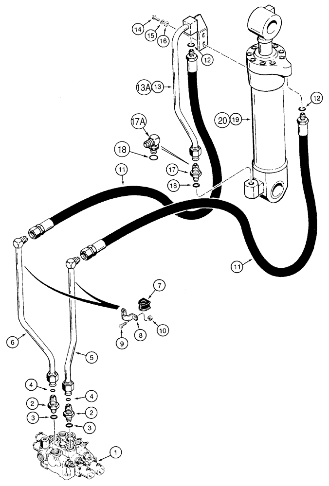 Схема запчастей Case 721C - (08-08) - HYDRAULICS - LOADER BUCKET (08) - HYDRAULICS