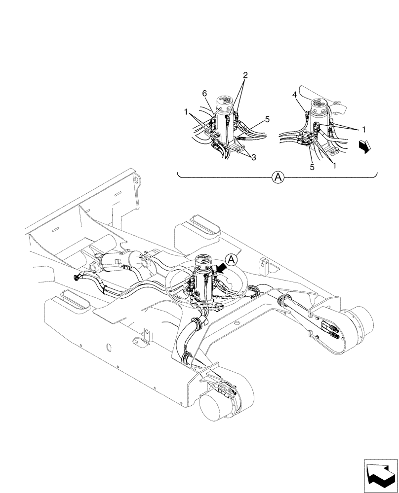 Схема запчастей Case CX36B - (02-015[00]) - HYD CONNECTOR, SWING JOINT (35) - HYDRAULIC SYSTEMS