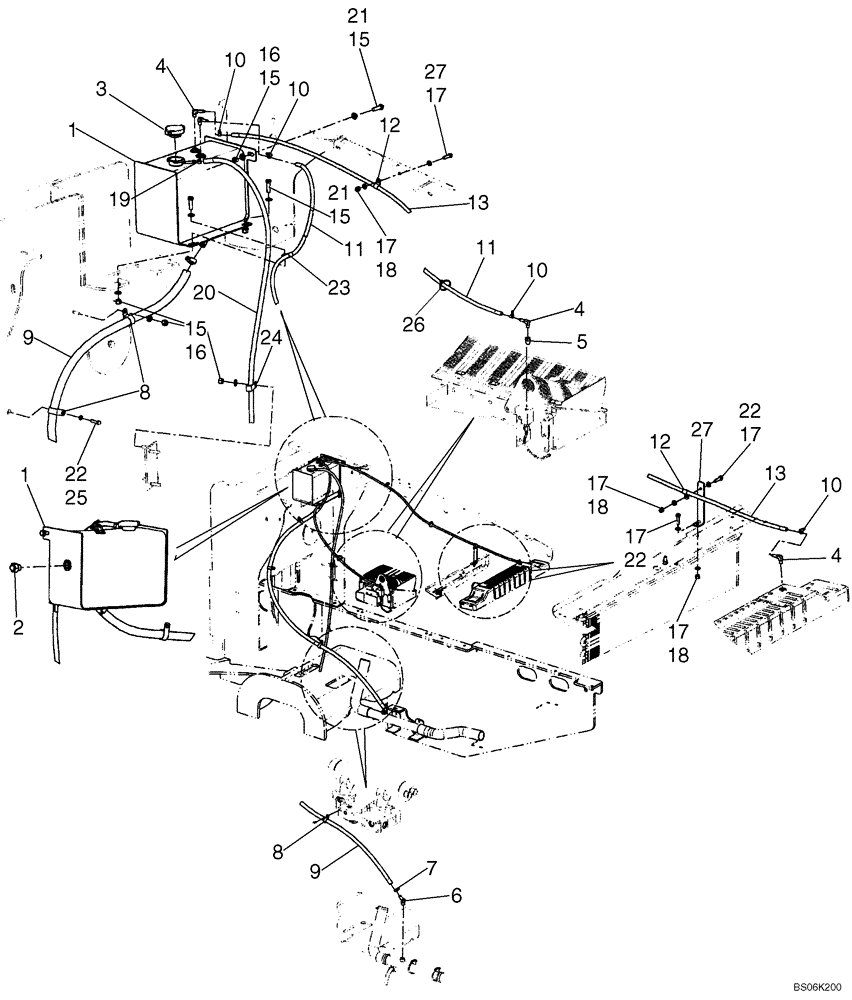 Схема запчастей Case 921E - (02-09) - TANK, SURGE - MOUNTING AND CONNECTIONS (02) - ENGINE