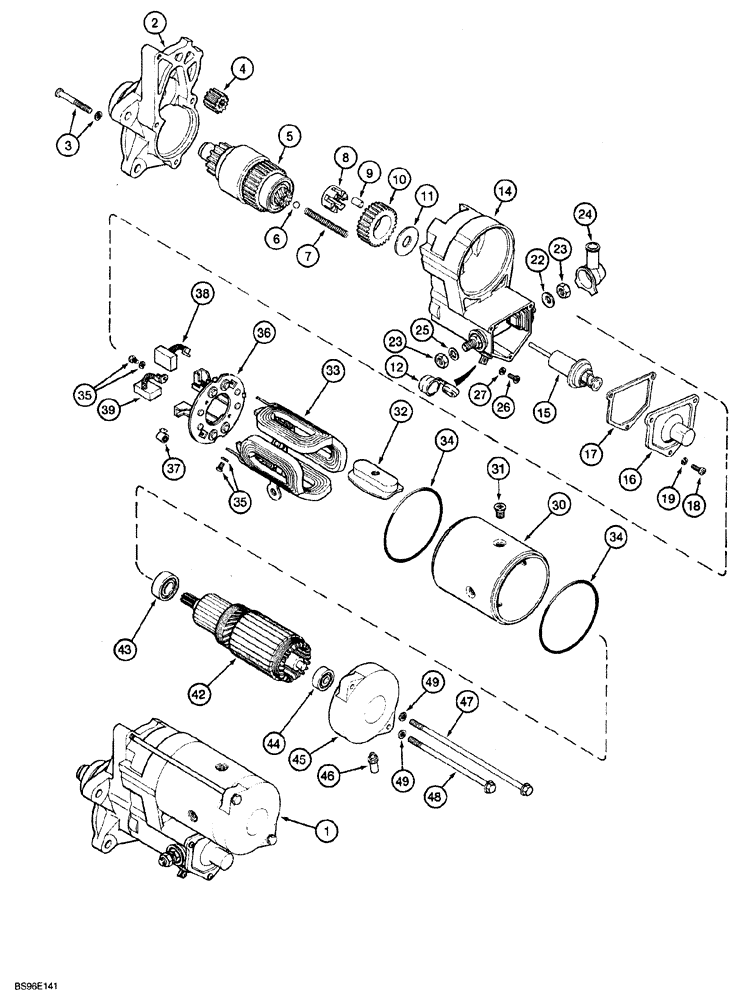 Схема запчастей Case 850G - (4-02) - STARTER (06) - ELECTRICAL SYSTEMS