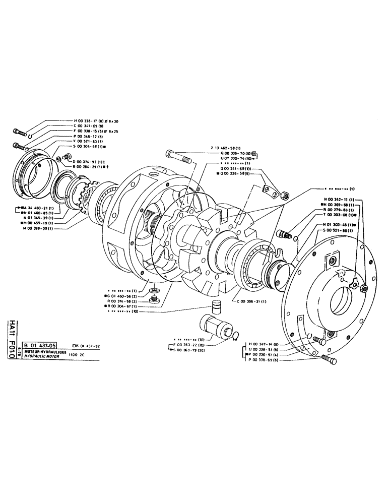 Схема запчастей Case LC80 - (060) - HYDRAULIC MOTOR 