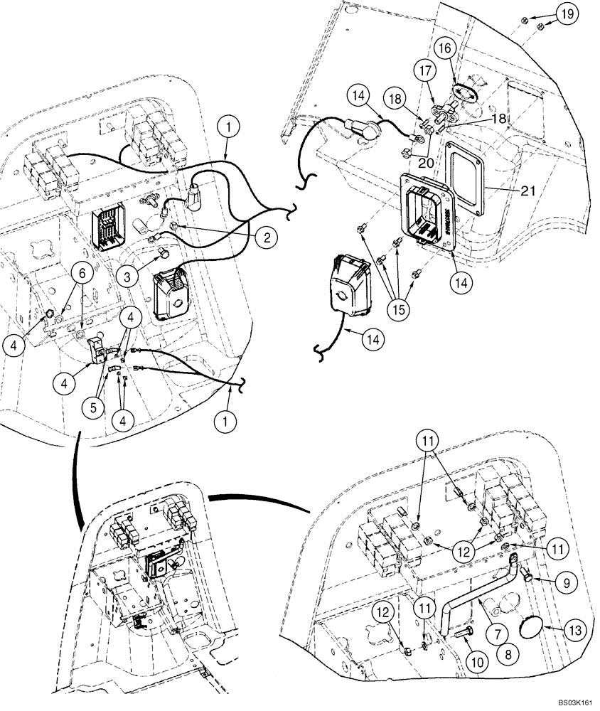 Схема запчастей Case 580M - (04-08) - HARNESS, FRONT CONSOLE - MOUNTING (04) - ELECTRICAL SYSTEMS