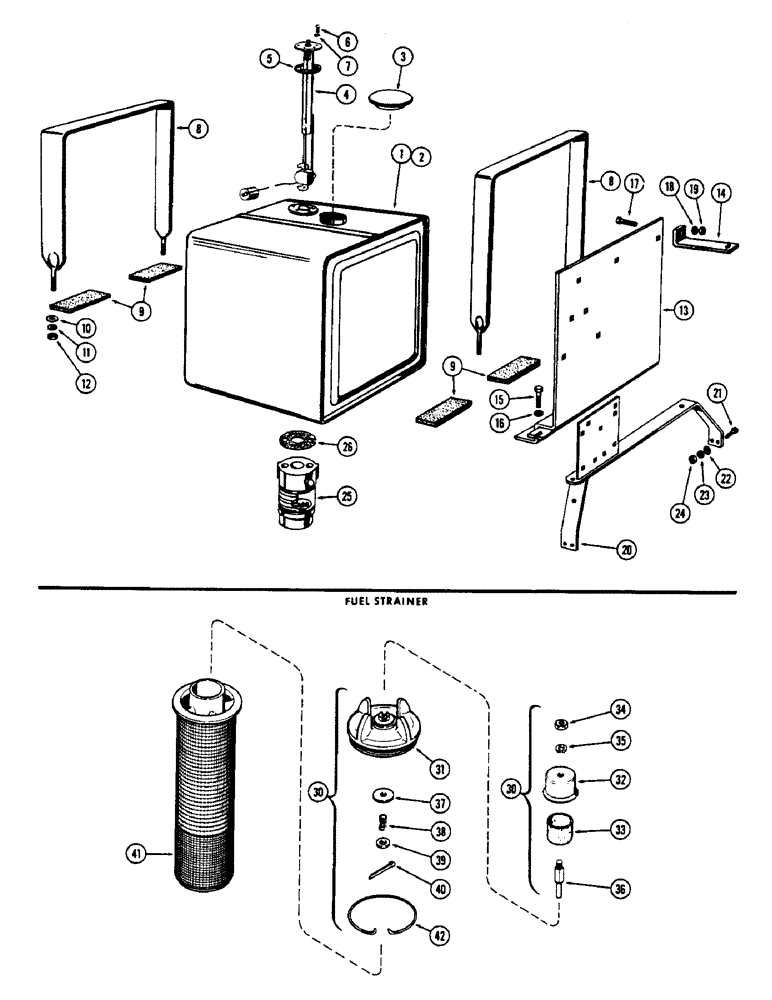 Схема запчастей Case W5A - (040) - FUEL TANK, (188) DIESEL ENGINE (03) - FUEL SYSTEM