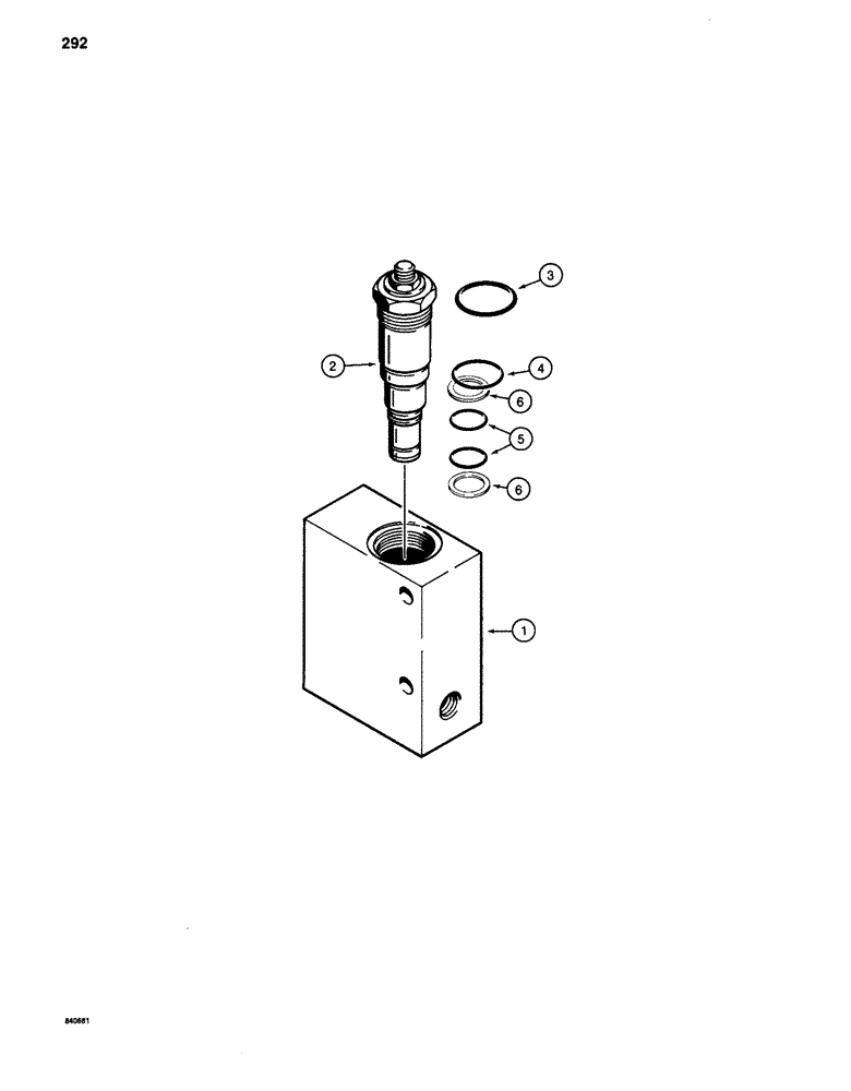 Схема запчастей Case 880C - (292) - S236348 PRESSURE REDUCING VALVE, FAST HOIST CIRCUIT (07) - HYDRAULIC SYSTEM