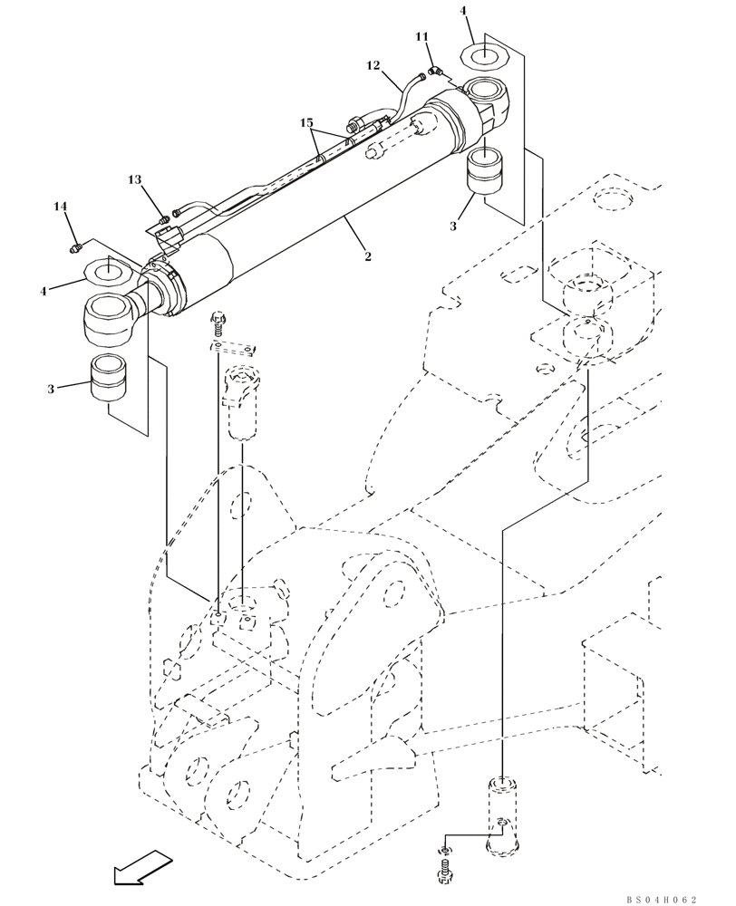 Схема запчастей Case CX80 - (08-22) - HYDRAULICS - BOOM SWING CYLINDER LINE (08) - HYDRAULICS