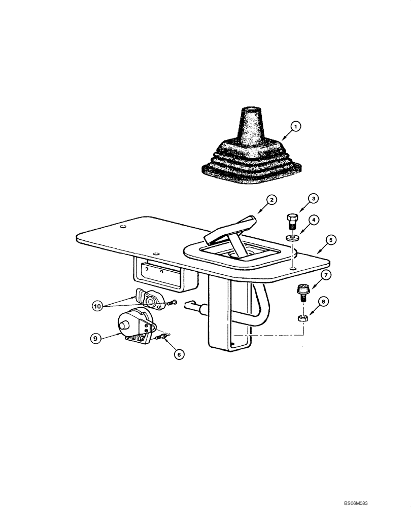 Схема запчастей Case 845 DHP - (06.03[00]) - TRANSMISSION - CLUTCH PEDAL (INCHING) (06) - POWER TRAIN