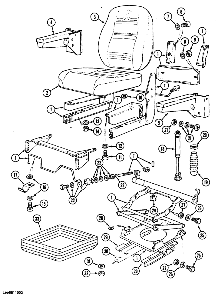 Схема запчастей Case 688 - (9-040) - SEAT, IF USED (09) - CHASSIS