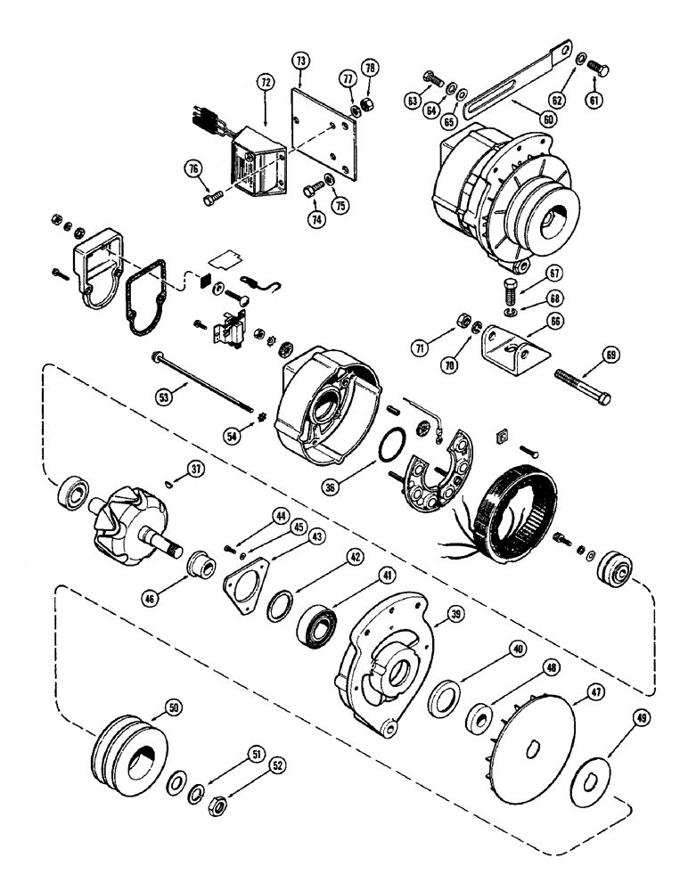 Схема запчастей Case 300C - (062) - ALTERNATOR, (336B) DIESEL ENGINE (04) - ELECTRICAL SYSTEMS