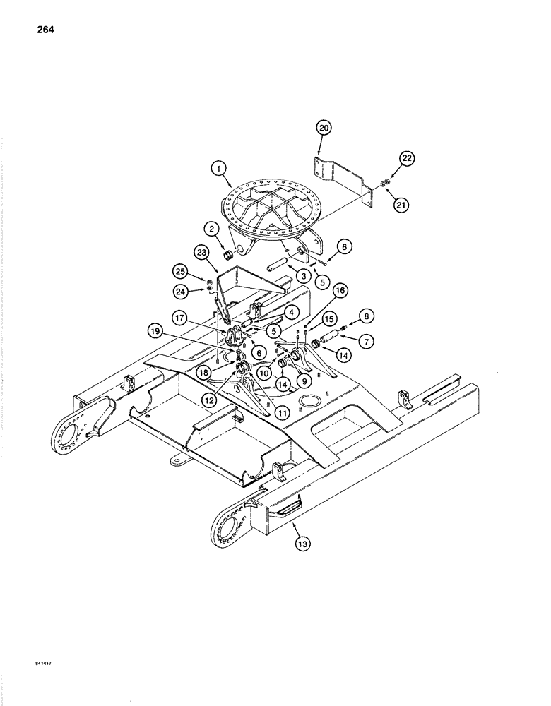 Схема запчастей Case 1280B - (264) - TURNTABLE LEVELER (09) - CHASSIS/ATTACHMENTS