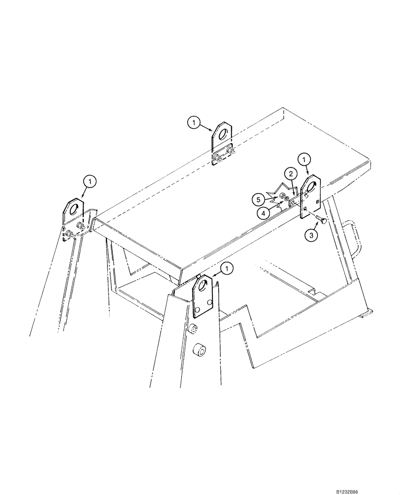 Схема запчастей Case 1840 - (09-39) - LIFT BRACKETS (09) - CHASSIS/ATTACHMENTS