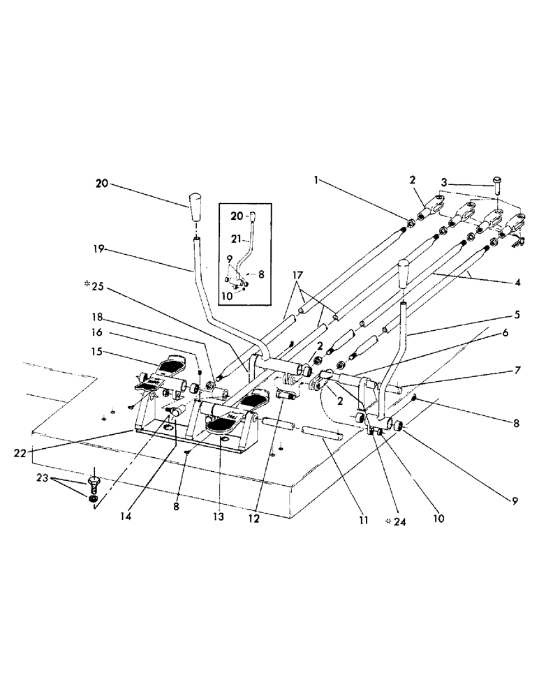 Схема запчастей Case 30YC - (024) - CONTROL LINKAGE - BOOM - SWING - AUXILIARY (05) - UPPERSTRUCTURE CHASSIS