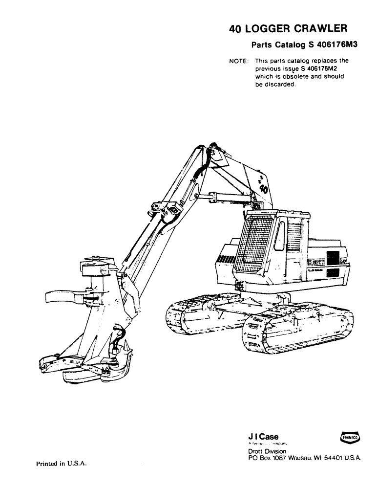 Схема запчастей Case 40BLC - (00-A) - PARTS CATALOG S406176M3 (00) - GENERAL