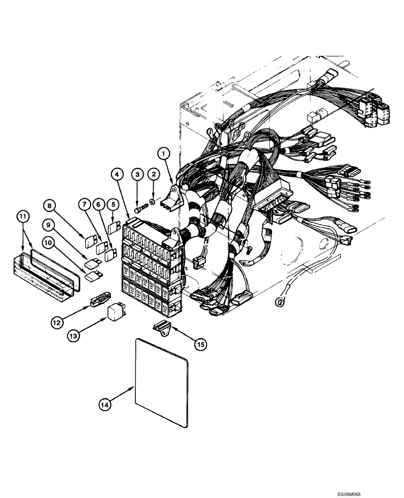 Схема запчастей Case 845 - (04.10[00]) - ELECTRIC SYSTEM - RELAYS AND FUSES (04) - ELECTRICAL SYSTEMS