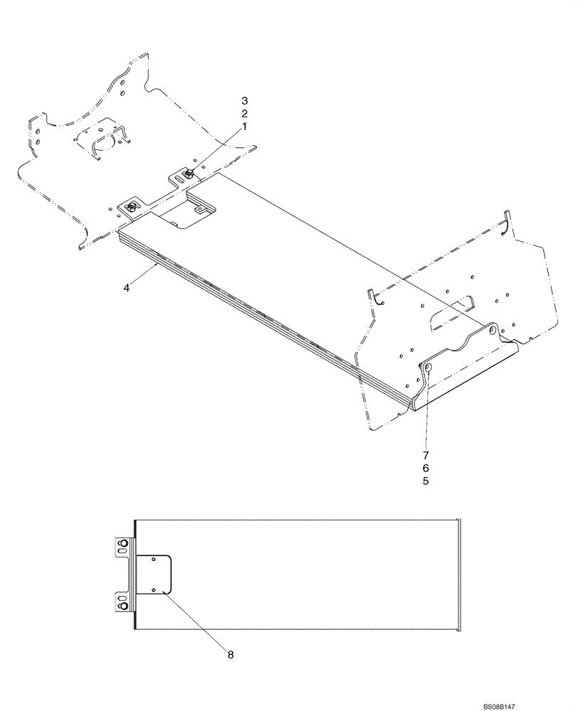 Схема запчастей Case 450 - (09-17A) - COUNTERWEIGHT - INLINE PUMP (09) - CHASSIS