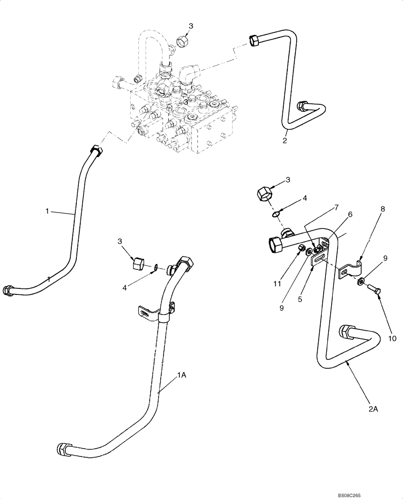 Схема запчастей Case 921E - (08-18) - HYDRAULICS - NON- RIDE CONTROL (08) - HYDRAULICS