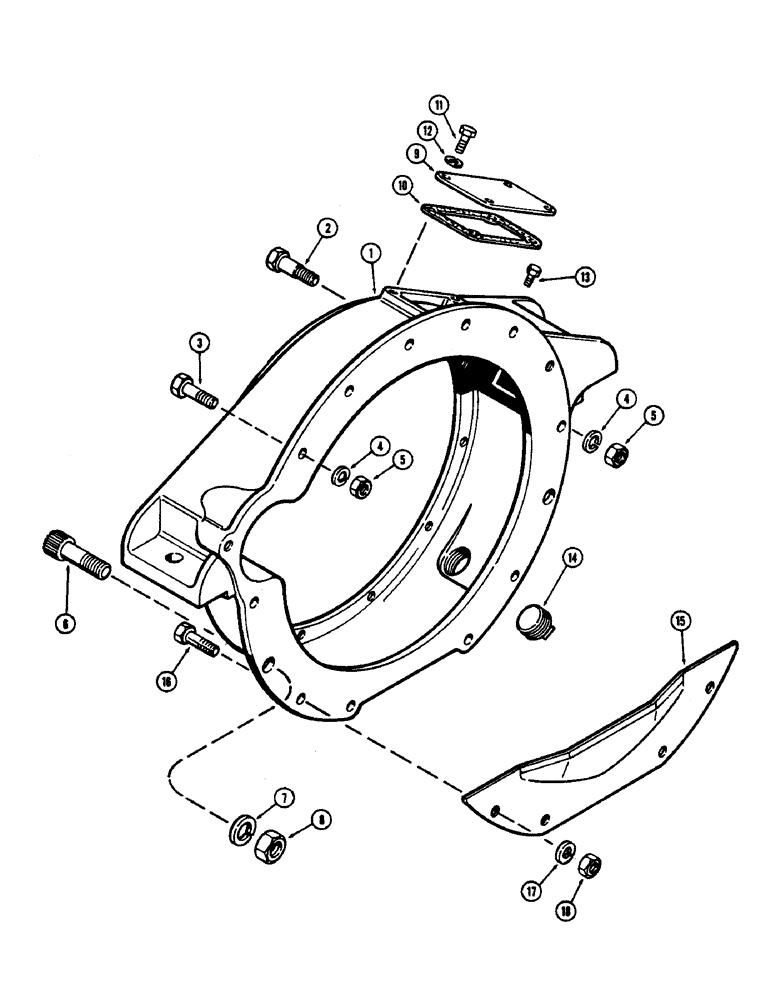 Схема запчастей Case 880B - (022) - FLYWHEEL HOUSING, 336BDT DIESEL ENGINE (01) - ENGINE