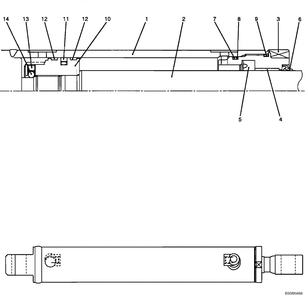 Схема запчастей Case CX17B - (08-027[00]) - CYLINDER ASSY, CRAWLER (PU01V00030F1) (35) - HYDRAULIC SYSTEMS