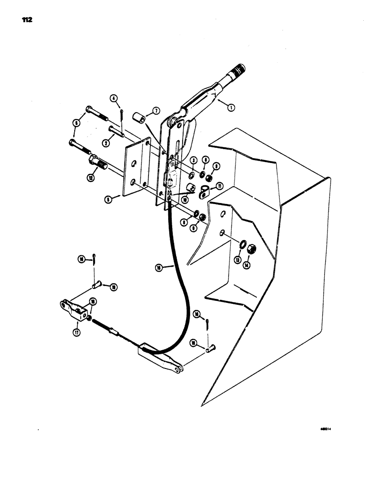 Схема запчастей Case 450 - (112) - PARKING BRAKE (05) - UPPERSTRUCTURE CHASSIS