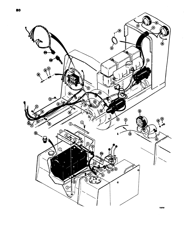 Схема запчастей Case 450 - (080) - ELECTRICAL SYSTEM, MODELS WITH GENERATOR (06) - ELECTRICAL SYSTEMS