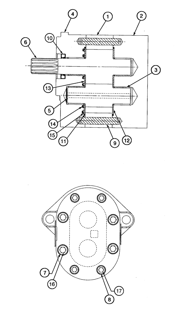 Схема запчастей Case 550H - (8-04) - PUMP, GEAR (08) - HYDRAULICS