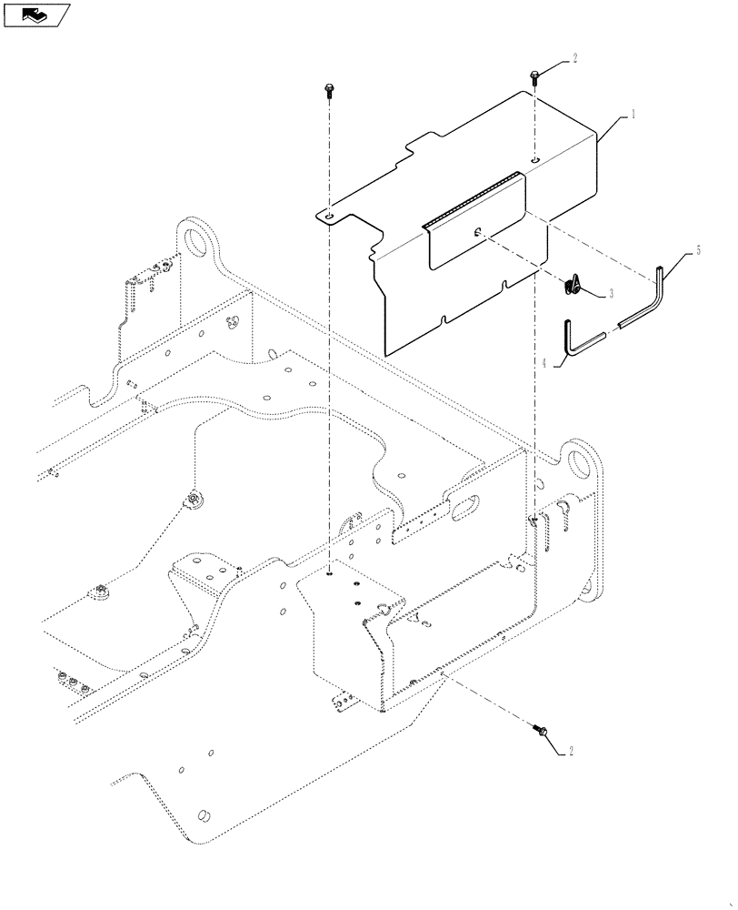 Схема запчастей Case 621F - (39.100.AH[02]) - JUMP POST COVER (39) - FRAMES AND BALLASTING