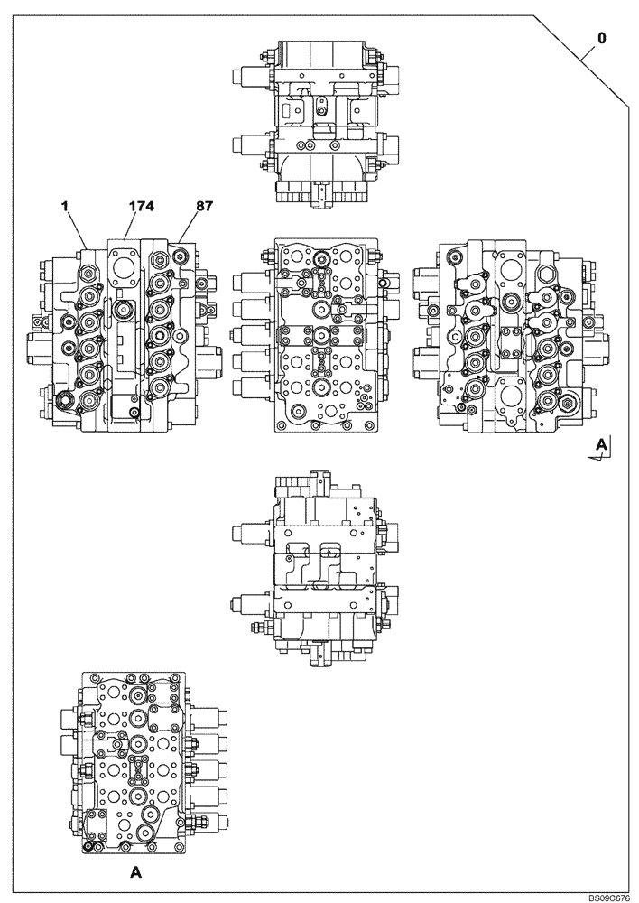 Схема запчастей Case CX700B - (08-90) - CONTROL VALVE (08) - HYDRAULICS