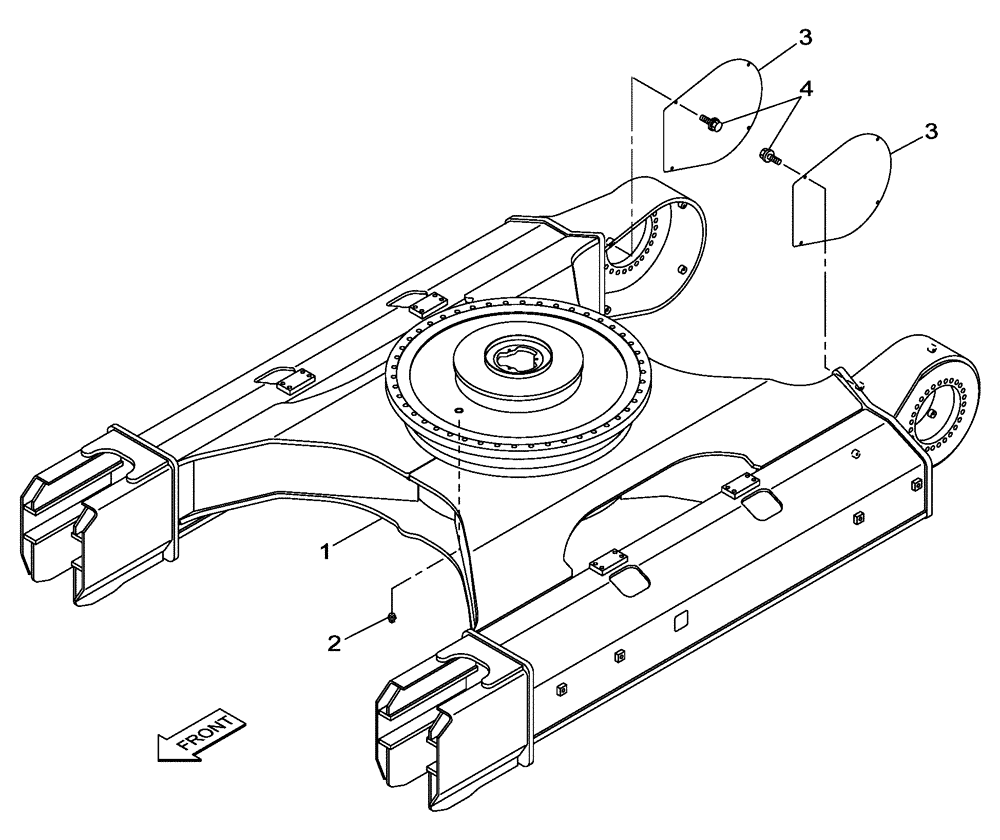 Схема запчастей Case CX300C - (05-001-00[01]) - UNDERCARRIAGE - CX300C LC (11) - TRACKS/STEERING