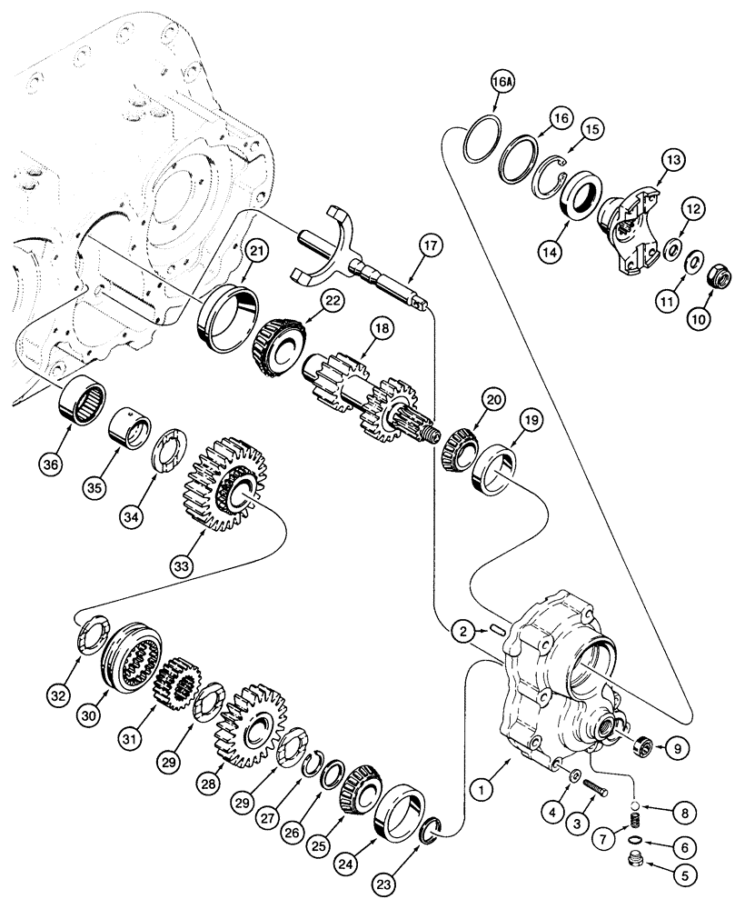 Схема запчастей Case 850E - (6-10) - TRANSMISSION RANGE SHIFT (06) - POWER TRAIN