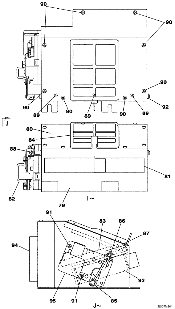 Схема запчастей Case CX80 - (09-26) - HEATER - DUCT ASSEMBLY (09) - CHASSIS